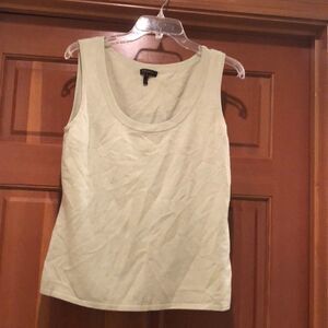 ESCADA light lime green cashmere tank top